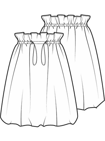 Технический рисунок юбки-баллона