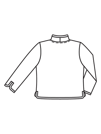Технический рисунок стеганой куртки спинка