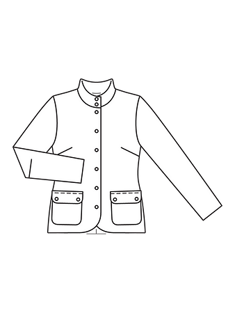 Технический рисунок стеганой куртки