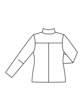 Технический рисунок стеганой куртки спинка