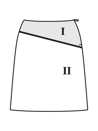 Технический рисунок мини-юбки