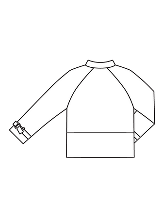 Технический рисунок спинки жакета-куртки