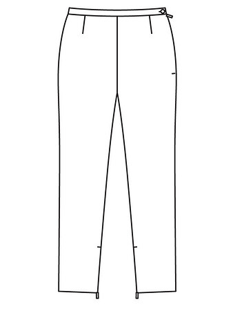 Технический рисунок брюк узкого кроя