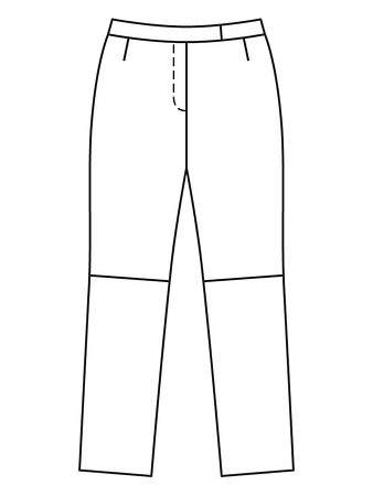 Технический рисунок брюк из искусственной кожи