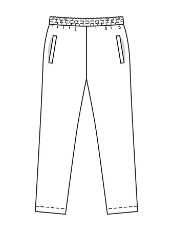 Технический рисунок мужских брюк