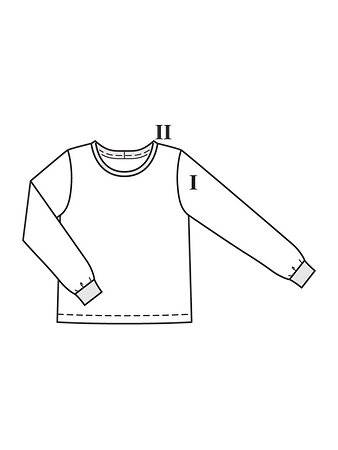 Технический рисунок детского пуловера