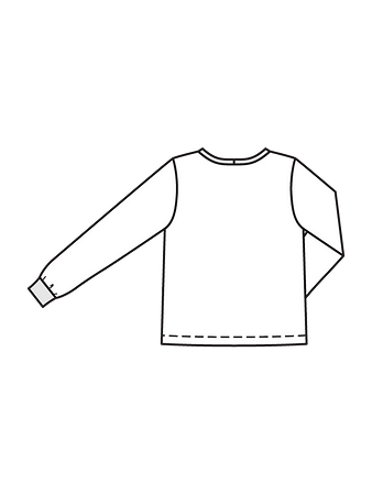 Технический рисунок детского пуловера спинка