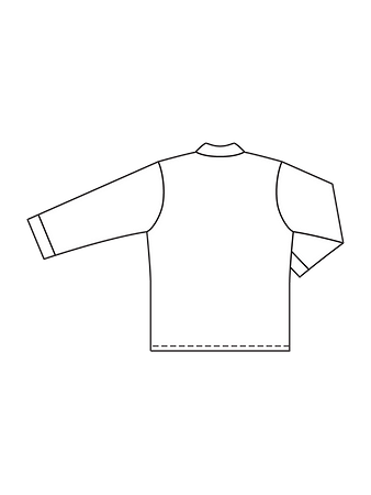Технический рисунок пижамной рубашки унисекс спинка