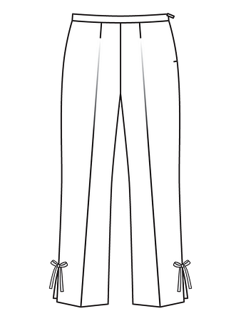 Технический рисунок брюк прямого кроя