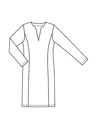 Технический рисунок бархатного платья