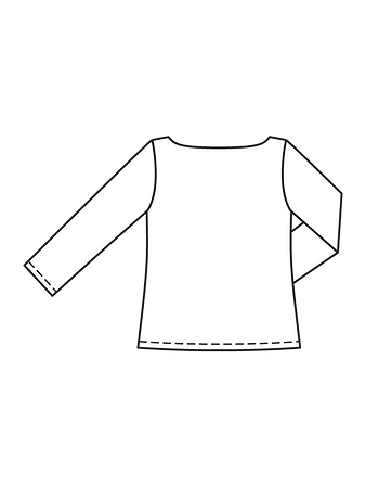 Технический рисунок блузки спинка