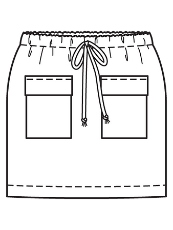 Технический рисунок мини-юбки 