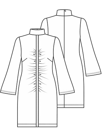 Технический рисунок трикотажного платья