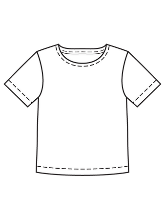Технический рисунок классической футболки
