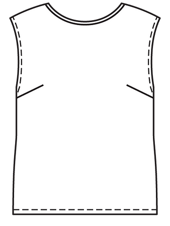 Технический рисунок прямого топа
