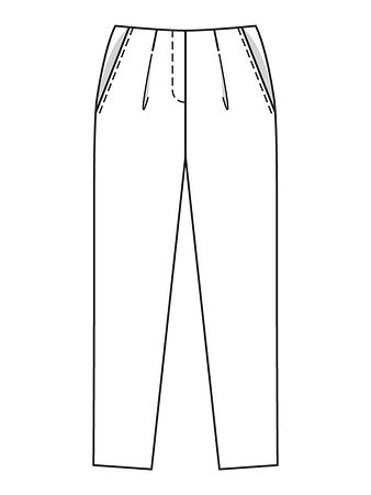 Технический рисунок брюк зауженного кроя