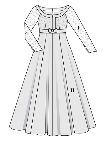 Выкройка платья с воротником на стойке от Анастасии Корфиати