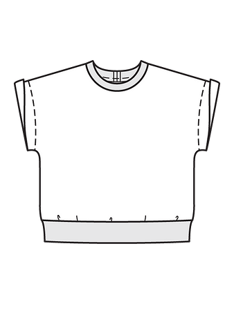 Технический рисунок футболки для девочки