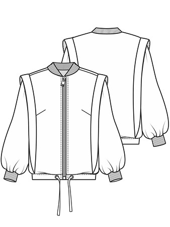 Технический рисунок куртки-бомбера
