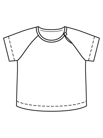 Технический рисунок футболки реглан