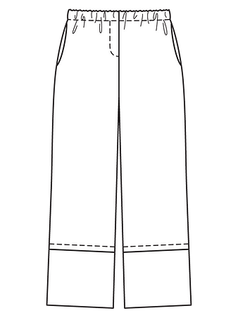 Технический рисунок прямых брюк