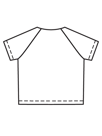 Технический рисунок футболки спинка
