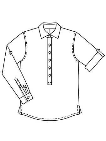 Технический рисунок рубашки-поло