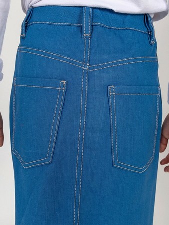 Крой джинсовой юбки с использованием выкройки прямой юбки