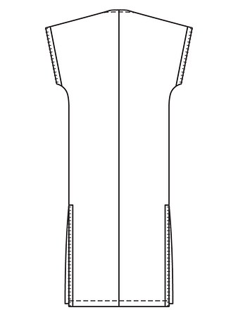 Технический рисунок кафтана спинка