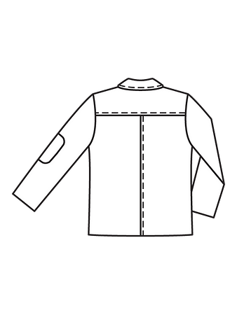 Технический рисунок прямого пиджака спинка