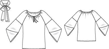 Блузка с рукавами реглан