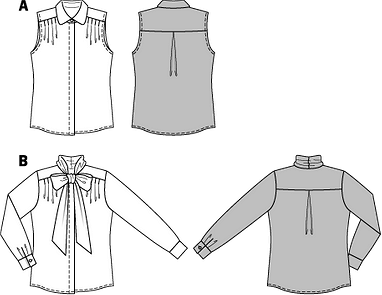 Блузка со складками у плечевых кокеток