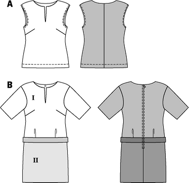 Блузка и платье по одной выкройке