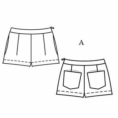Мини-шорты с карманами в боковых швах
