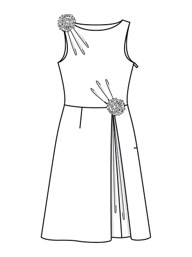 Платье с отрезной юбкой