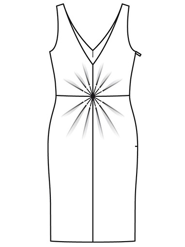 Платье с глубоким вырезом горловины