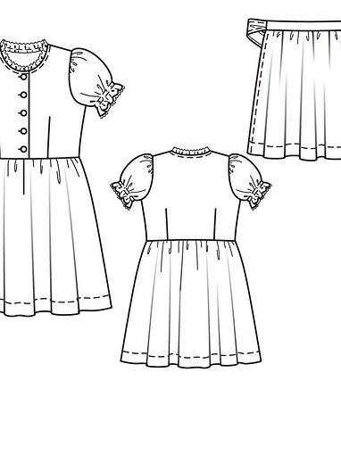 Платье и фартук для девочки