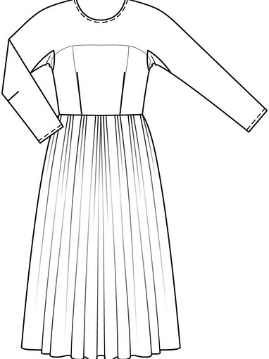 Платье с рукавами кимоно