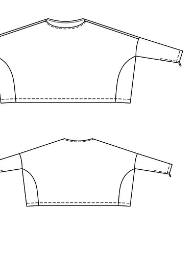 Блуза широкая с узкими рукавами