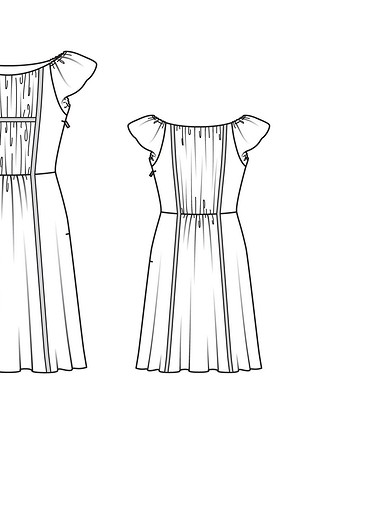 Платье с мини-рукавами реглан