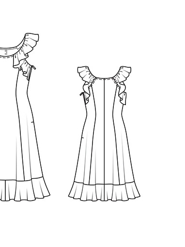 Платье с рельефными швами