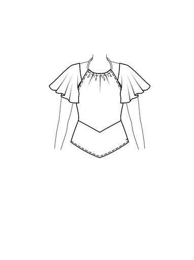Блузка с рукавами-крылышками