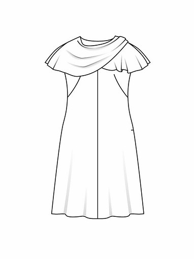 Платье с V-образным вырезом