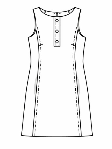 Платье приталенного силуэта со съемным воротником