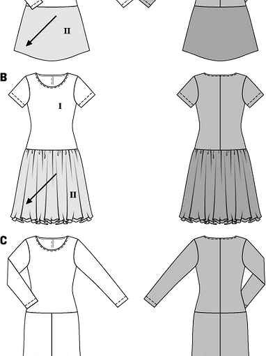 Платье с отрезной юбкой