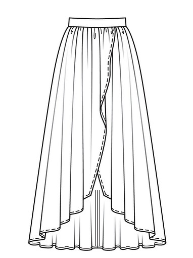 Свадебная юбка асимметричного кроя
