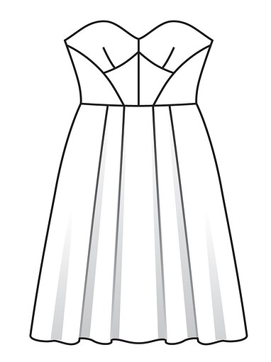 Платье-бюстье для подружки невесты