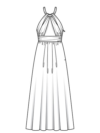 Платье с бретелью-петлей