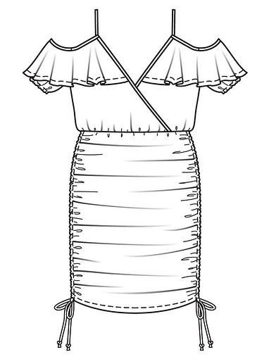 Платье с глубоким V-образным вырезом