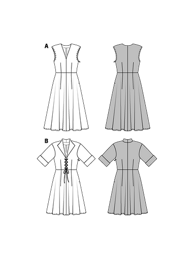 Платье с V-образным вырезом горловины
